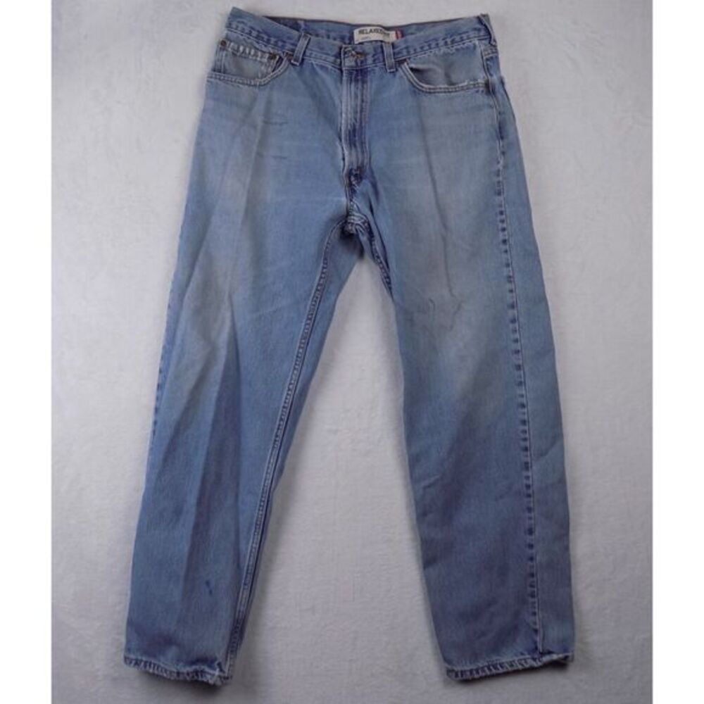 Levis 550 Relaxed Fit Jeans Mens‎ 34x29 Light Wash Blue Denim Tapered